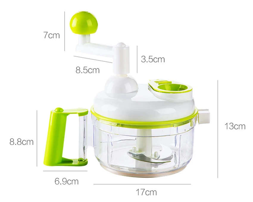 Kitchen Mini Manual Meat Grinder Machine Hand-cranked Garlic Chopping Gadget Vegetable Fruit Twist Shredder Carrot Smash