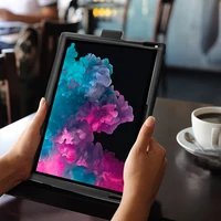 שרוול case מיקרוסופט Surface Pro 3 4 5 6 סיליקון Tablet Case שטוח מעטפת אנטי-Drop Anti-Slip עמיד שרוול + פן Groove Kickstand כיסוי (5)