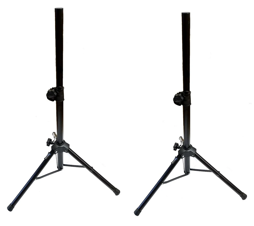 black steel heavy speaker stands for powered dj pa speakers