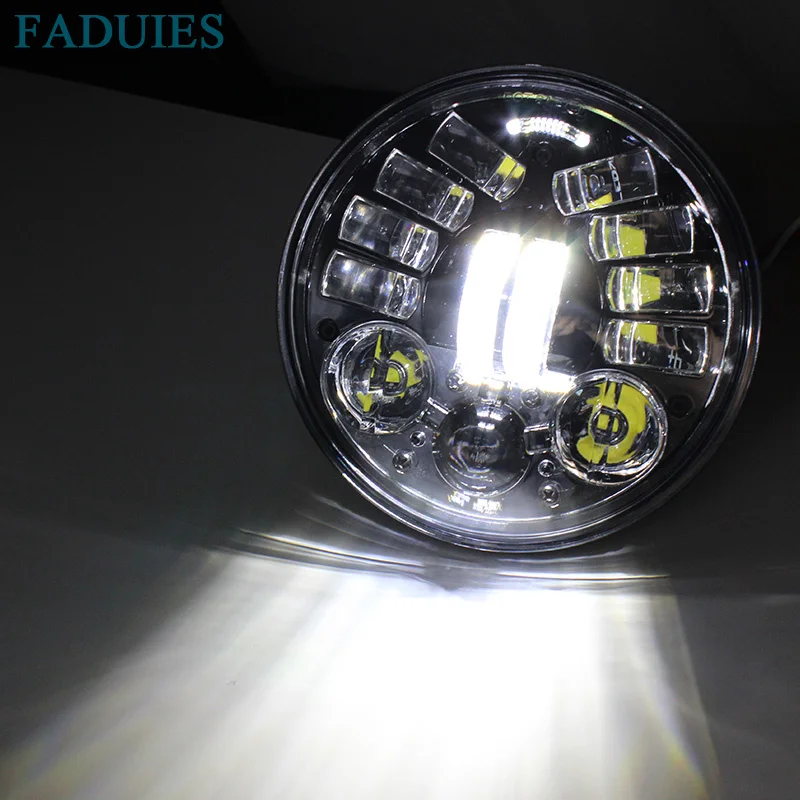 FADUIES 2018 New Motos Accessories 5.75 Adaptive Headlight Motorcycle  for Harley 5-34 Motorcycle Black Projector Daymaker (9)