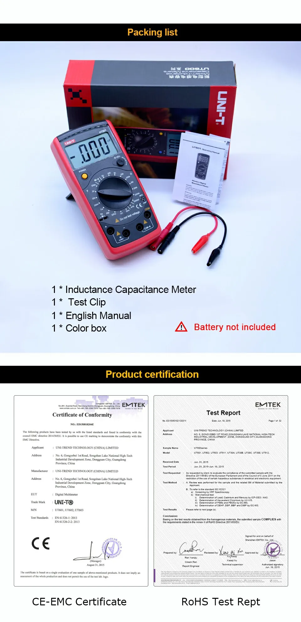 UNI-T UT603 современное сопротивление индуктивности Измеритель Емкости тест ers LCR метр конденсаторы Омметр w/hFE Тест