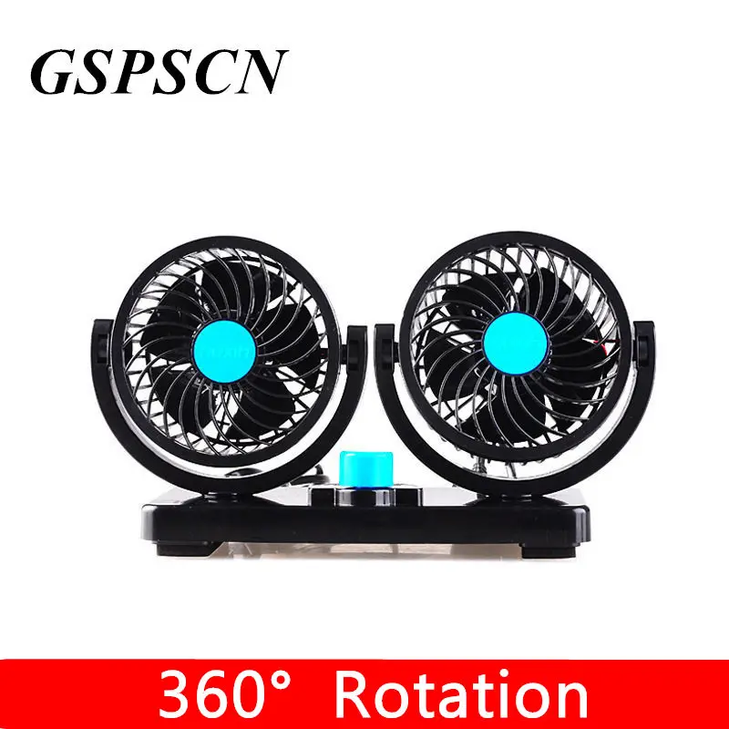 Beste Auto Cooling Fans 12 V 24 V met Mini Auto Fans Auto Truck Sterke Wind Cooler Geluidsarme Fans Auto Verstelbare 360 Graden Rotatio