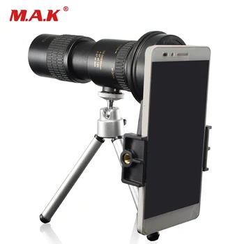 

High Quality 10-30X30 Monocular Telescope HD Flexible Focus Adjustable Portable with Phone Clip For Camping Hiking