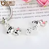 BAMOER argent couleur rose coeur chien Animal pendentifs breloques idéal pour bracelet colliers femmes mignon perles et fabrication de bijoux PA5328 ► Photo 2/5