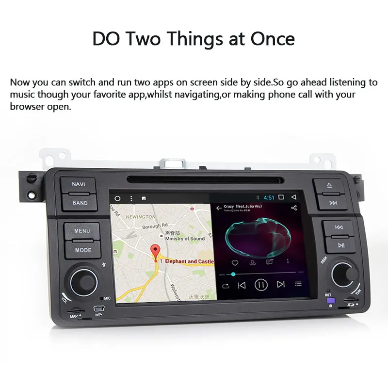 Discount Josmile AutoRadio 1 Din Android 8.1 Car DVD Player For BMW E46 M3 Rover 75 Coupe 318/320/325/330/335 GPS Navigation 1998-2006 4G 2