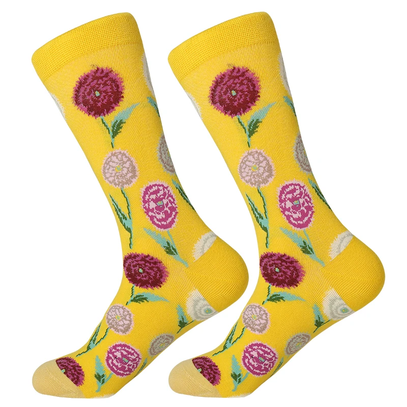 MYORED 1 пара Прямая доставка для женщин носки, подарок на Рождество короткие носки красочные цветочный узор harajuku творческий смешной подарок
