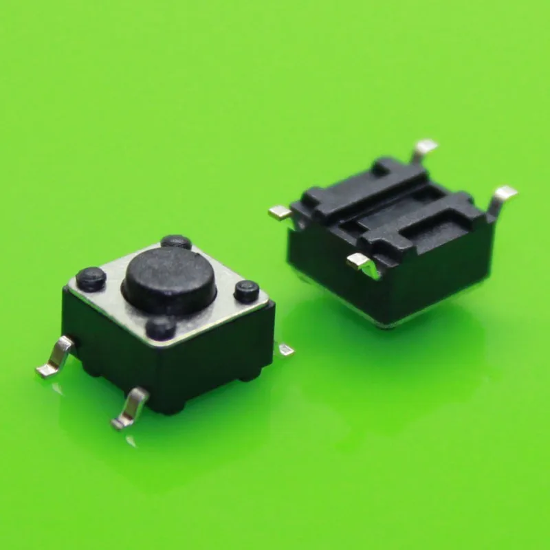 

50pcs High quality Push Button Switch 6*6*4.3 Tact Switch Tactile 6x6x4.3 SMD SMT height is 4.3mm