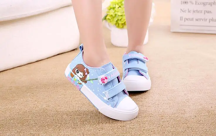 2017 Весенняя детская парусиновая обувь для мальчиков и девочек низкая отдыха