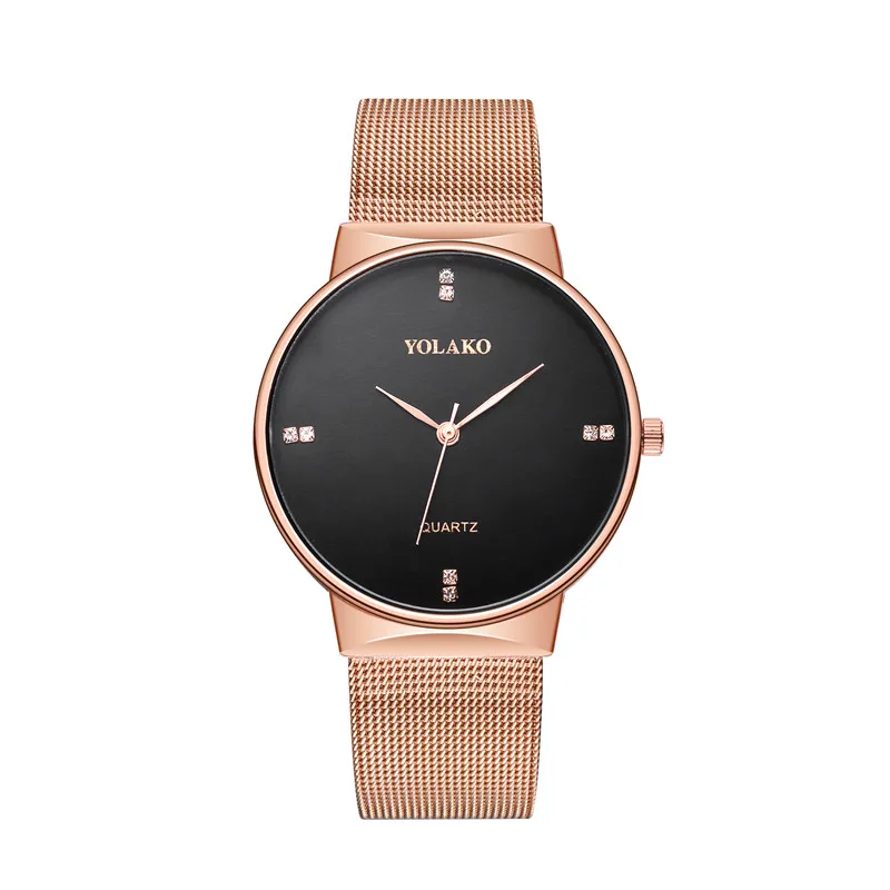 

Watch Women Dress Stainless Steel Band Analog Quartz Wristwatch Fashion Luxury Ladies Golden Rose Gold Watch Clock reloj mujer l