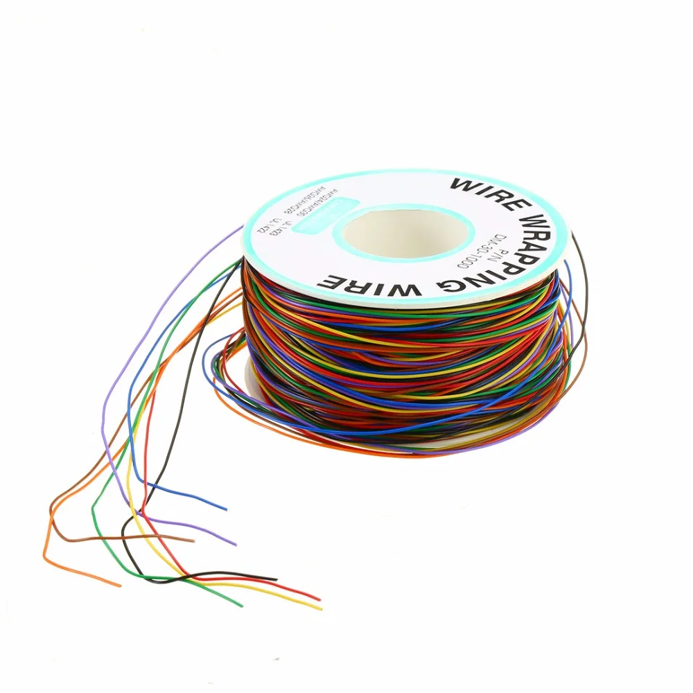 30 AWG Wrapping Wire 0.25mm Tin Plated Copper 8 Colored Wire Wrap