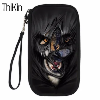 

THIKIN Men Card ID Holders Women Passport Cover Teenager Boys Credit Card Holder Male Credit Card Case Animal Bank Card Holder