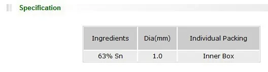 Pro'sKit 9S001 Оловянная проволока паяльная проволока 63% SN 17G