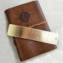 Универсальная винтажная латунная шкала линейка 13 см Закладка канцелярские принадлежности для кемпинга EDC инструменты