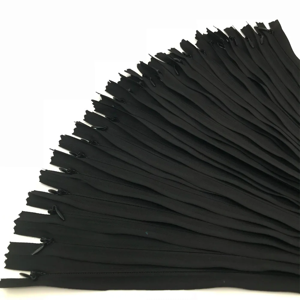 black invisible zipper