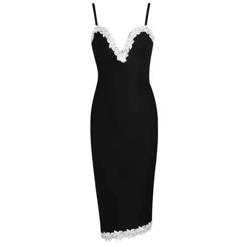 Новейшие черные подтяжки белое кружевное платье из кружева, с v-образным вырезом, Бандажное платье летние женские пикантные вечерние облегающее платье+ пиджак