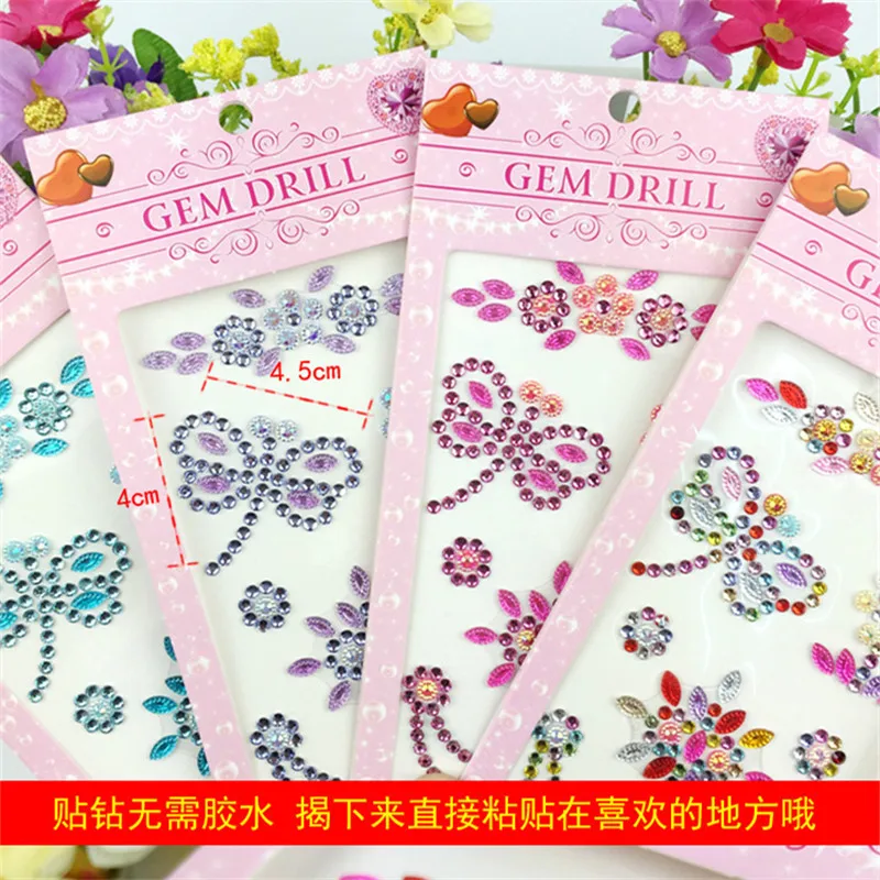 

17*8.5cm Multicolor Gragonfly Motif Acrylic Rhinestones Stickers Car Phone PC Art Decals DIY Accessories Shoes Beauty Decor 9Z