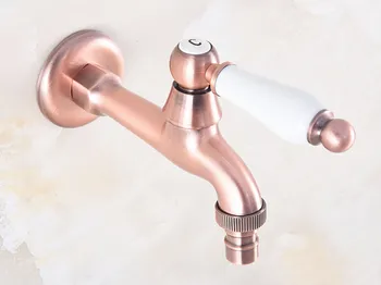

Antique Red Copper Outdoor Faucet Garden Water Tap / Washing machine Faucet / Laundry Sink Cold Water Tap Bidcock Faucet Bav326