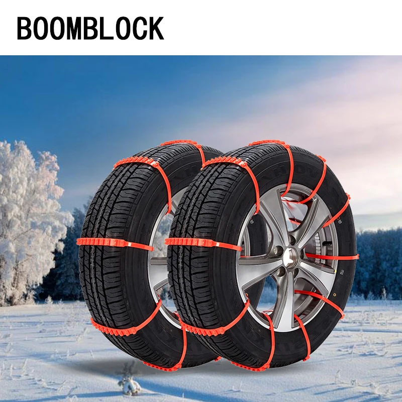 Neumáticos de cadenas de nieve para coche, accesorios de invierno para