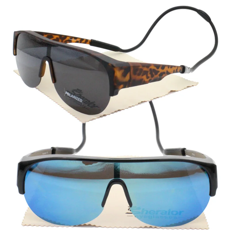 Негабаритный близорукость 045H UV400 поляризационные наружные полуободки подходят на удобную шею Висячие рыболовные солнцезащитные очки с подвесным силиконовым ремешком