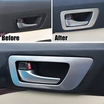 

5pcs Chrome ABS Interior Inner Door Handle Bowl Cover Trim Fit For 2014-2017 Toyota Highlander Accessories Car Styling