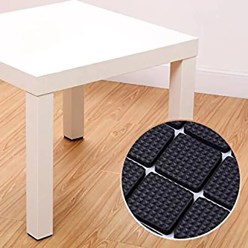 

Multifunction Sofa Feet Floor Non-slip Doormat Sticky Pad Protector Black Self Adhesive Furniture Table Chair Leg
