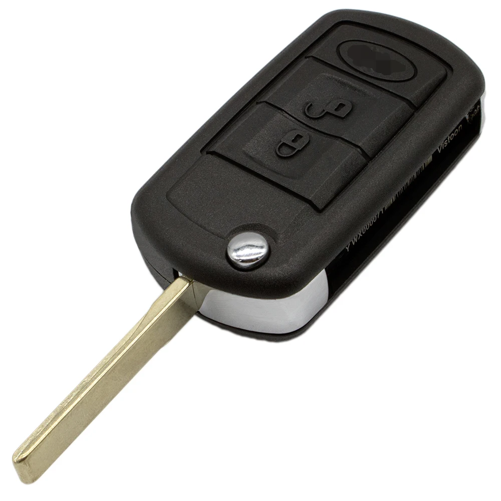 

WhatsKey Replacement 3 Button Uncut Blade Remote Folding Key Shell Flip Fob Case Fits Land Rover Discovery LR3 Range Rover Sport