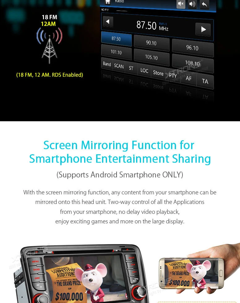 Perfect 7" Special Car DVD for Audi TT MK2 (8J) 2006-2014 with Built-in Vehicle Standard DAB+ Module & Professional DAB+ Antenna 8