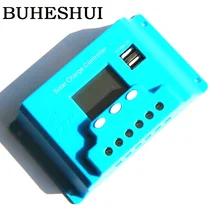 BUHESHUI Solar Panel Controller LCD Display Solar Regulator SystemBattery Charger 240W/480W 20A 12V/24V+Dual USB High Quality