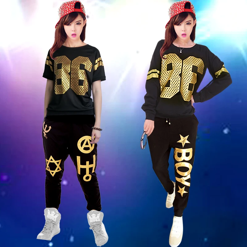 Jazz Dance Costume Modern Dance Clothes Adult Male and Female Hip hop