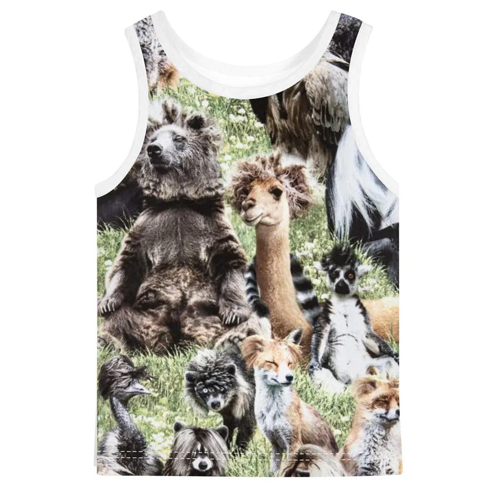 2018 Boys Sleeveless T Shirts Kids Brand best animal Printed Children's