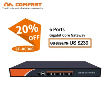

Comfast CF-AC300 6-Port Gigabit Core Gateway Router/AC Controller Integrated Control Network with 6 port poe Wifi Project router