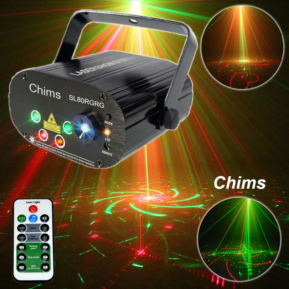 Chims المرحلة ضوء RGB ديسكو الليزر 96 نمط ضوء الليزر DJ أضواء Led تأثير الملونة حزب العارض عرض ليزر عيد الميلاد الموسيقى بار