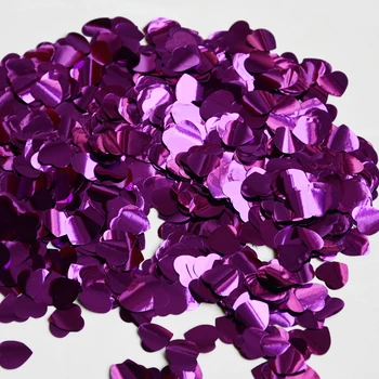 

Purple Heart Confetti Metallic Glitter Foil Confetti Heart Sequins Balloons Tables Art Crafts DIY Wedding Festival Deco Party