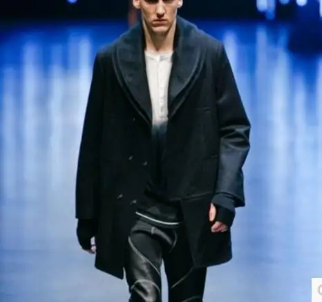 S-5XL 2018 New winter Men's clothing Fashion Keep warm wool trench overcoat medium-long paragraph thicken plus size woolen coat