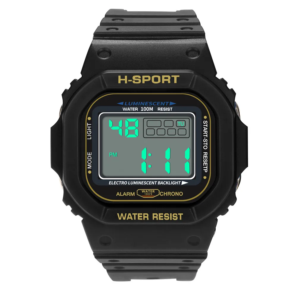 Роскошные Мужские Аналоговые Цифровые Военные Спортивные СВЕТОДИОДНЫЙ водонепроницаемые наручные часы электронные часы модные gif мужские часы для спорта на открытом воздухе