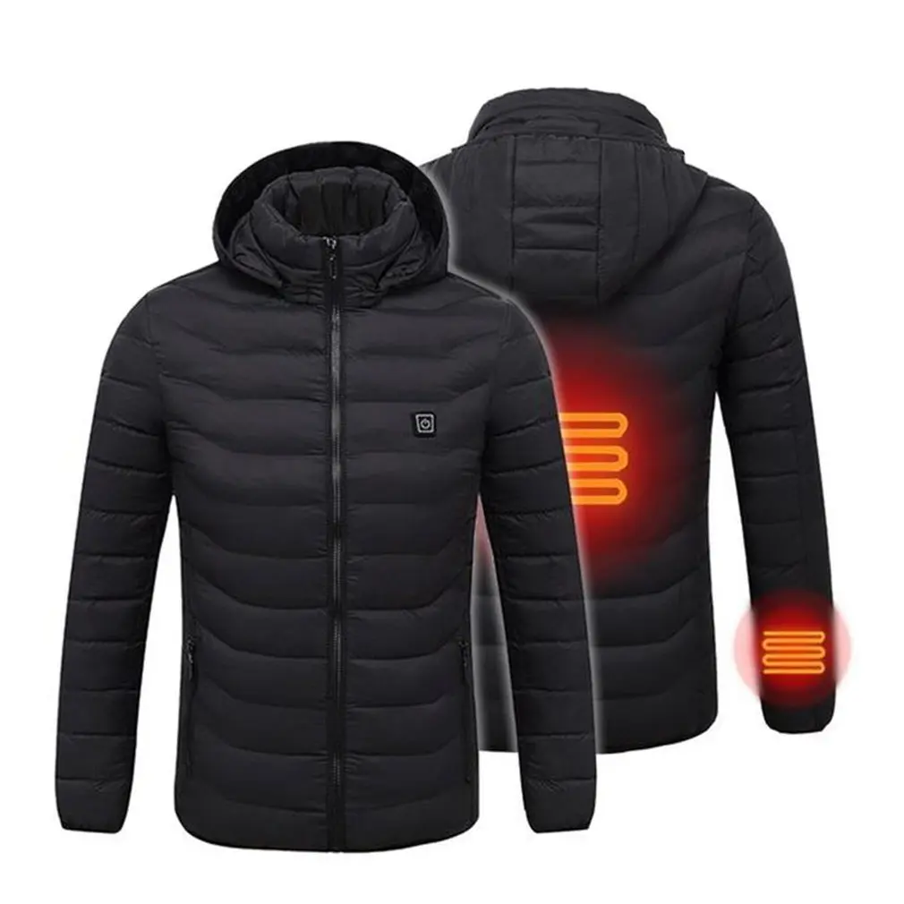 

Comfortable Men Thermal Clothes USB Heater Coat Heated Jacket Heating Winter Clothes Outdoor Clothes