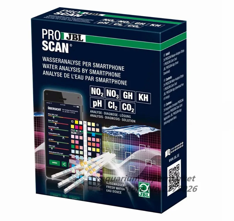 

JBL Proscan Test Water Quantity Analysis and Evaluation Via App Water Test Set Aquarium Fish Tank Sea Water Test Stick Kit