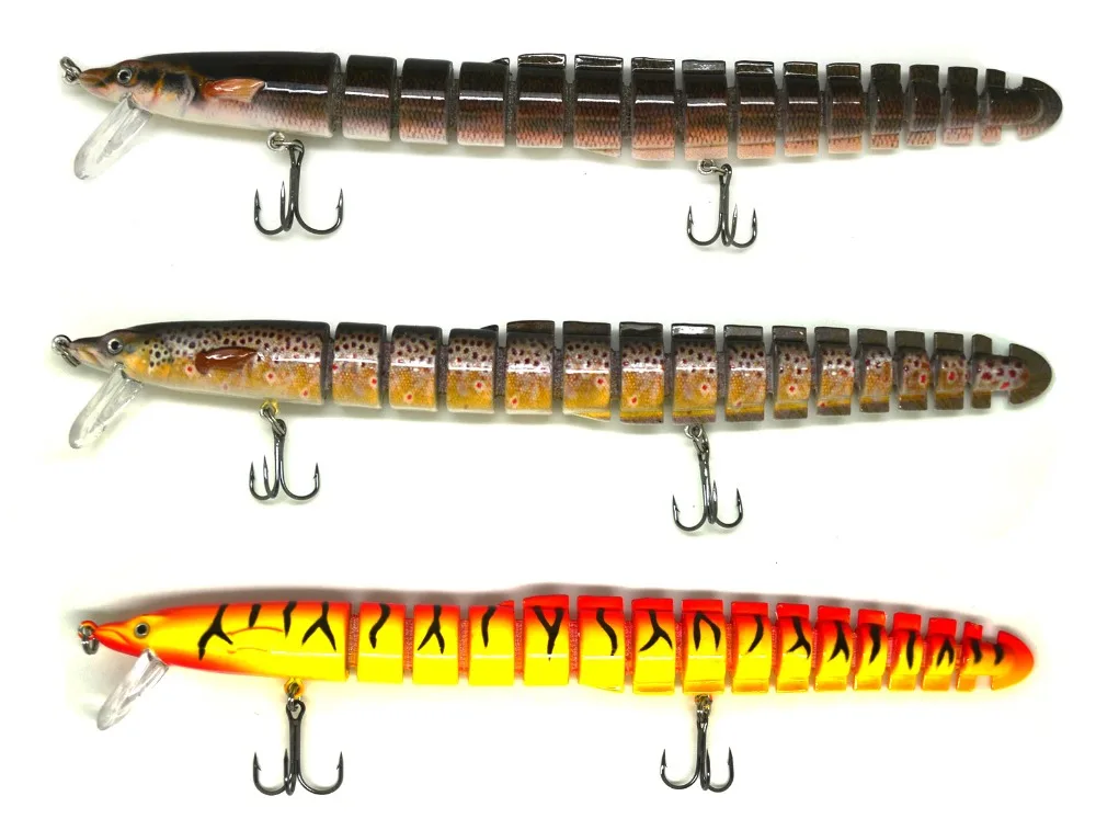 3pcs 20cm Bass Pike Fishing Bait Swimbait Lure Life like Eel Loach
