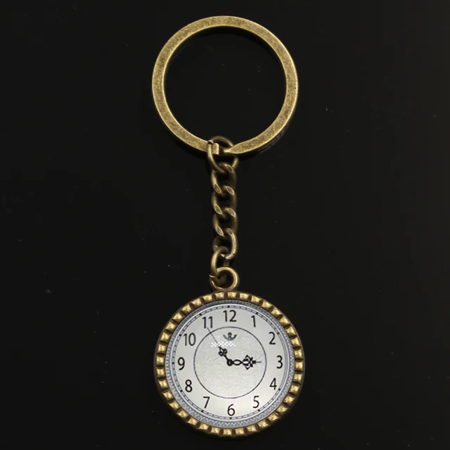 Buy New clock pocket watch key Chain For Men Silver