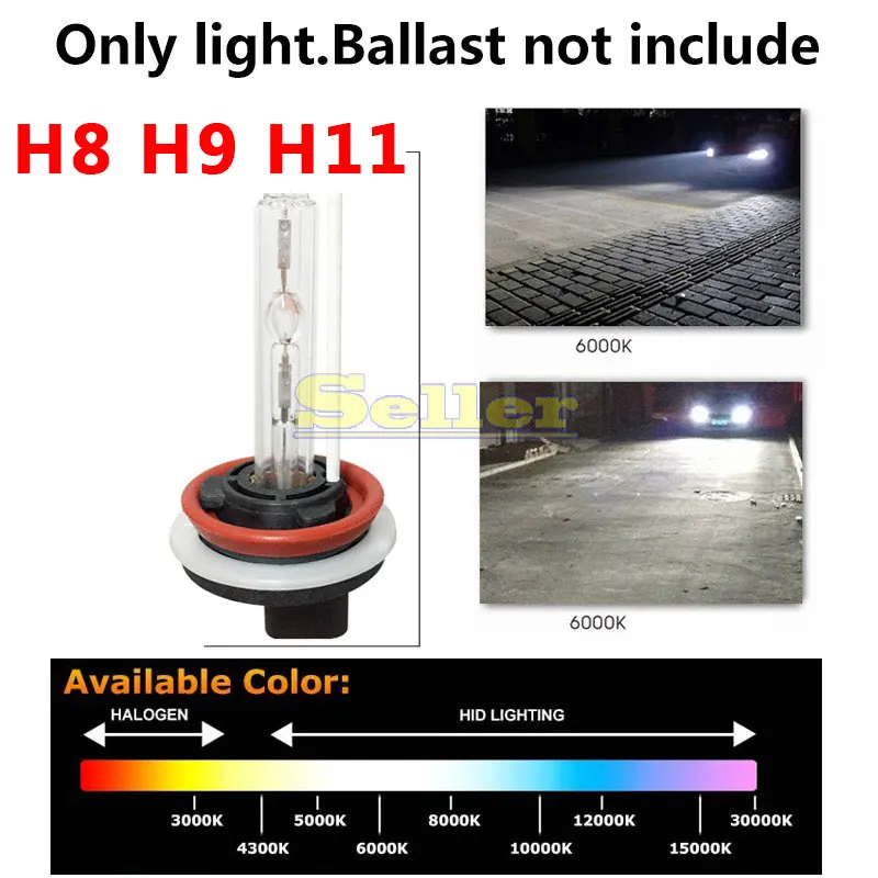Ксеноновые лампы H8 H9 H11 HID белые замена 3000K 12000K 12 В 55 Вт автомобильные фары