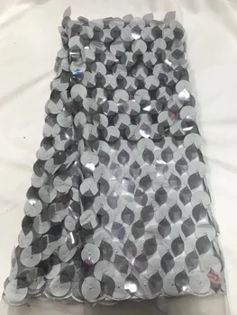 

Silver 3d Lace Fabric 2019 High Quality Lace Wine African Lace Appliqun With Sequins Embroidered Lace Trim For Nigerian Wedding