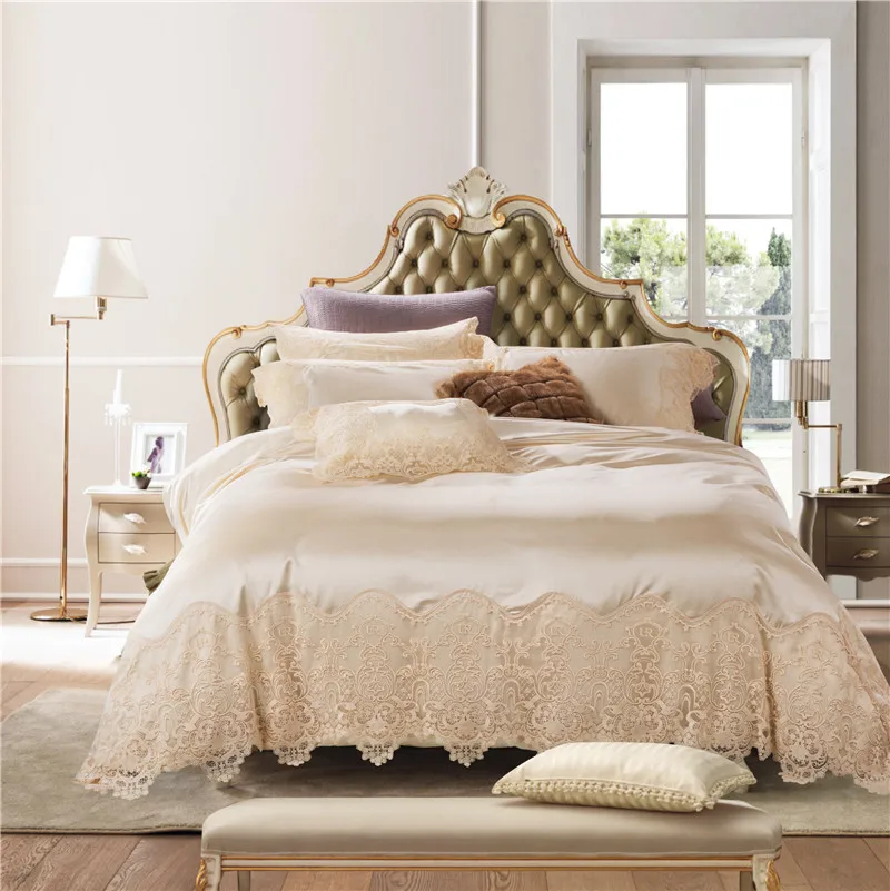 Luxury French Flair Exquisite Lace Embroidery Tencel Cotton Fabric