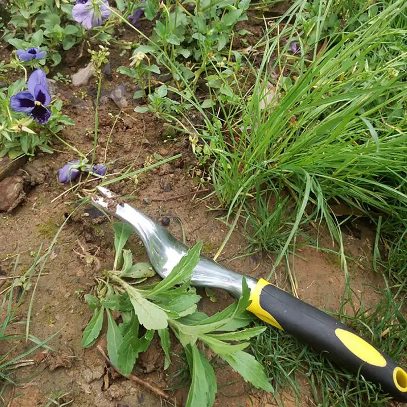 Ручная полольная вилка с двумя кончиками, ручная съемка тапроота для Homegrown сорняков экстрактор садовая посадка и инструменты для прополки