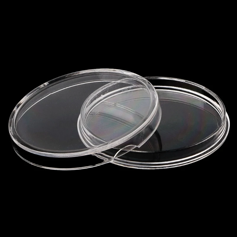 

40.6mm Clear Plastic Round Coin Holder Capsule Direct Fit For 1oz American Silver Eagles Protective Cover C42
