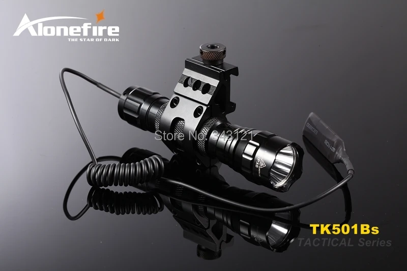 Alonefire 501B Тактический светильник-вспышка CREE XML T6 светодиодный светильник для страйкбола, оружия, охотничьего ружья, фонарь с пультом дистанционного управления 18650