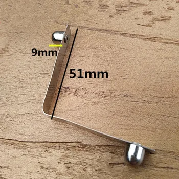 

20PCS,Custom Steel Double End Straight Solid Spring Clips Lleg Snap Button ,51mm Length x 9mm Height