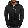 Sudadera con capucha para hombre, con cremallera, informal, gruesa, para Otoño e Invierno ► Foto 2/6