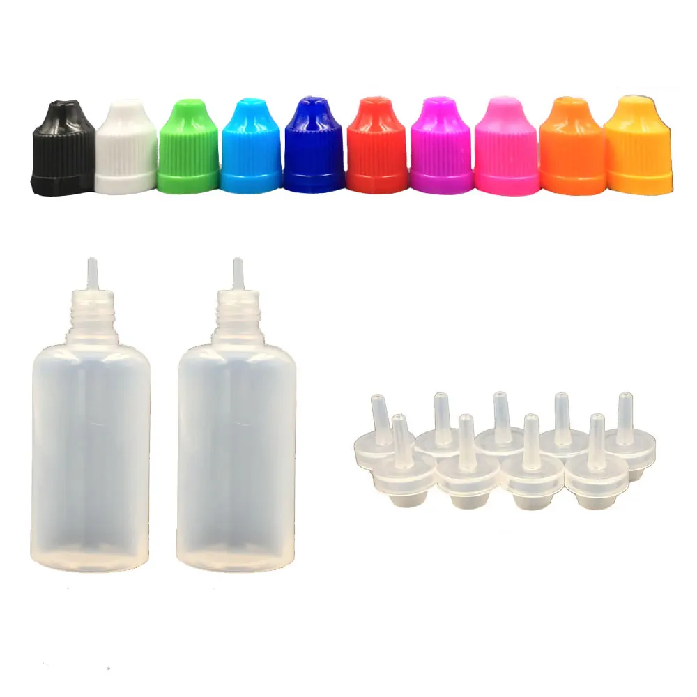 

50pcs 50ml empty Plastic dropper Bottle with Childproof Cap For Electronic Cigarette eGo E Liquid 50ml squeeze bottle