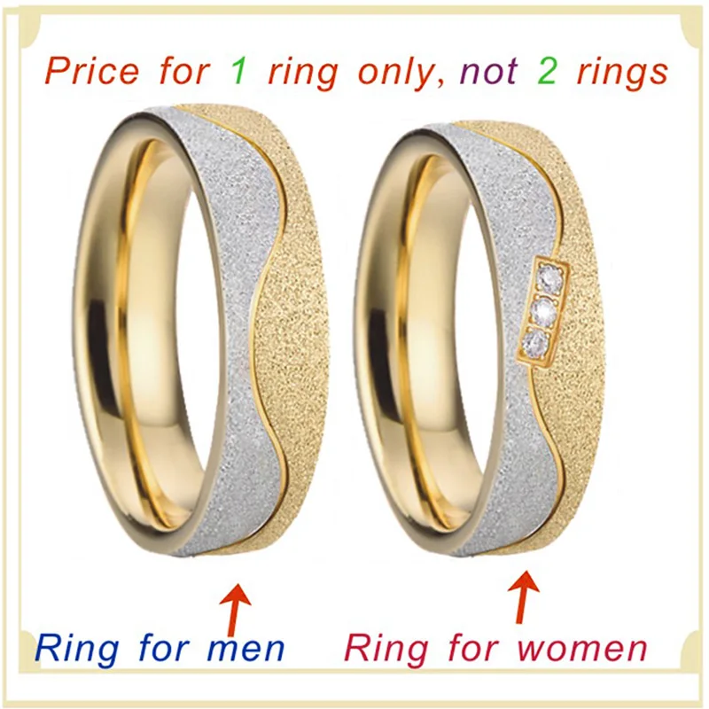 Высочайшее качество, обручальные кольца на годовщину, наборы для пар, для мужчин и женщин, подарок, ювелирные изделия на палец, золотого цвета