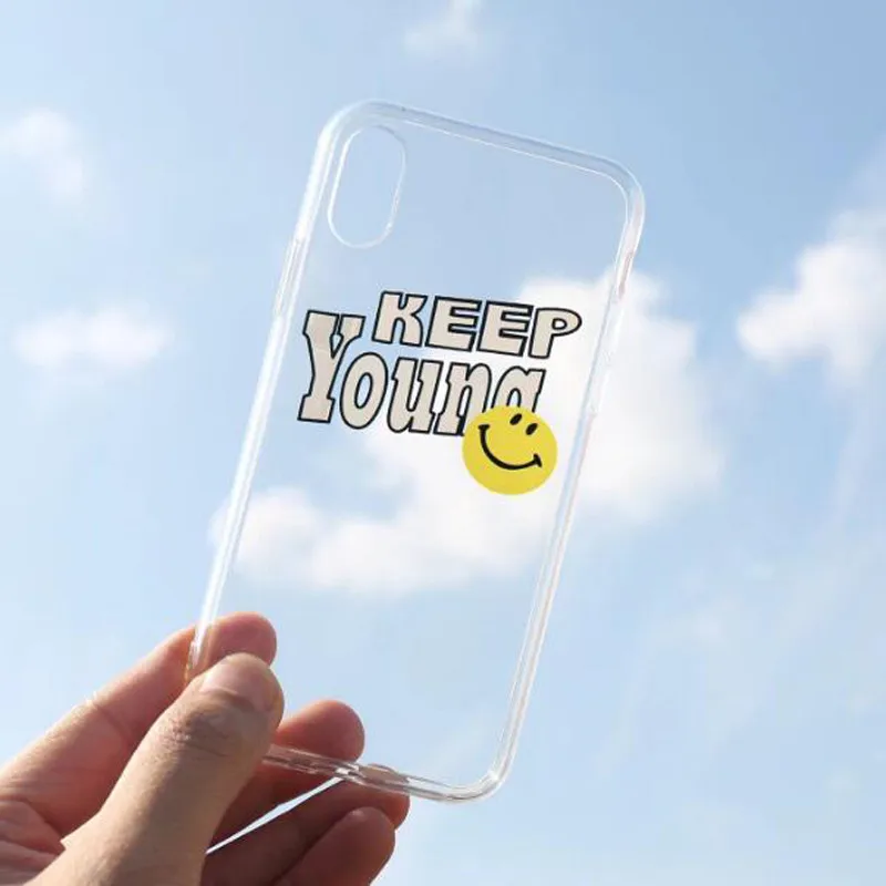 Luxury Smiley face Soft TPU Silicone Cell Phone Back Cover Skin Case